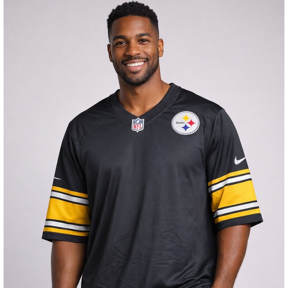 Nike Pittsburgh Steelers NFL On Field Jersey Black Yellow 3XL‎ Loose Fit NWT
